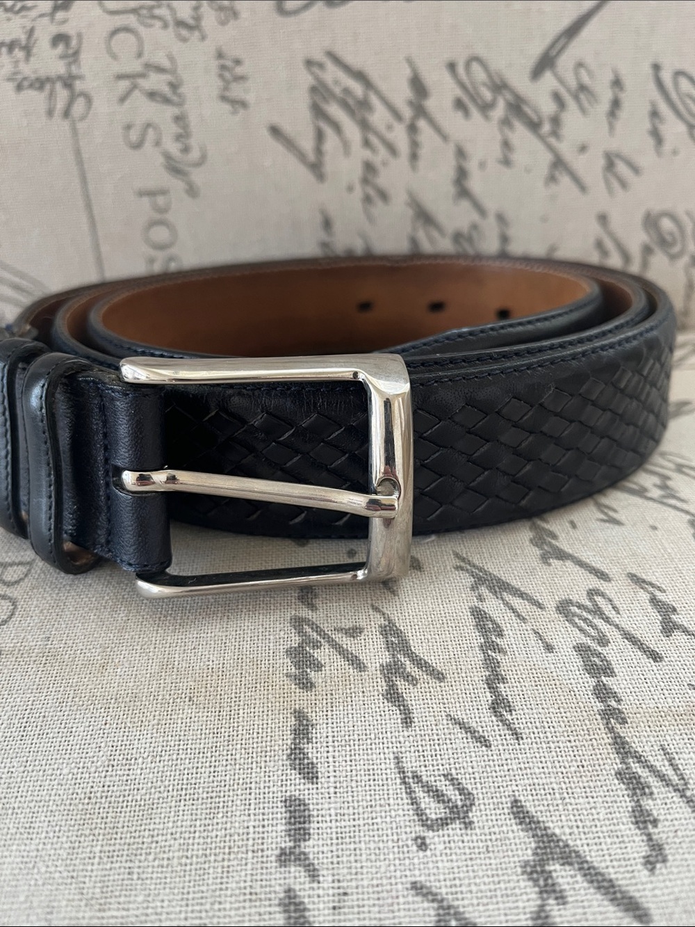Avventura Men's Belt Textured Leather Made in Spain